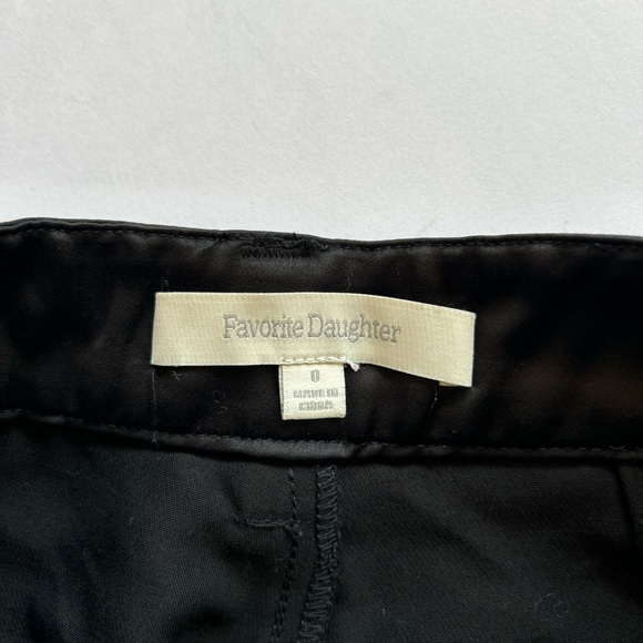 Favorite Daughter Meteorite Black Satin Cargo women’s Pants Size 0 - Picture 8 of 12